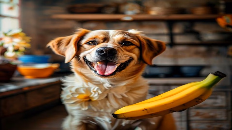 Banana Flower and dog — dogeats.in Indian pet food safety