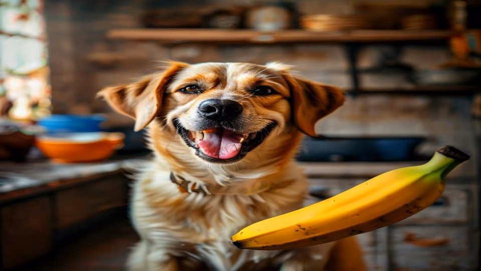 Banana Stem and dog — dogeats.in Indian pet food safety