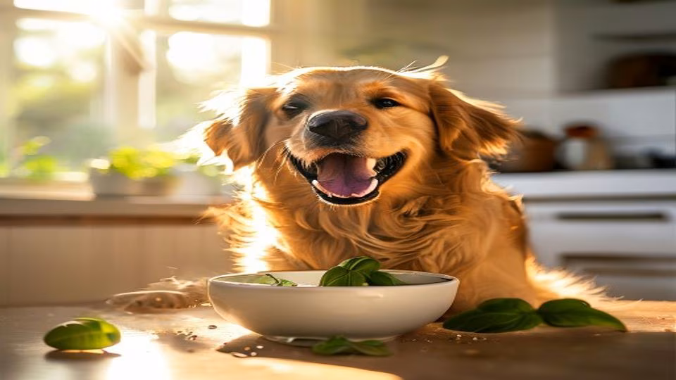 Basil and dog — dogeats.in Indian pet food safety