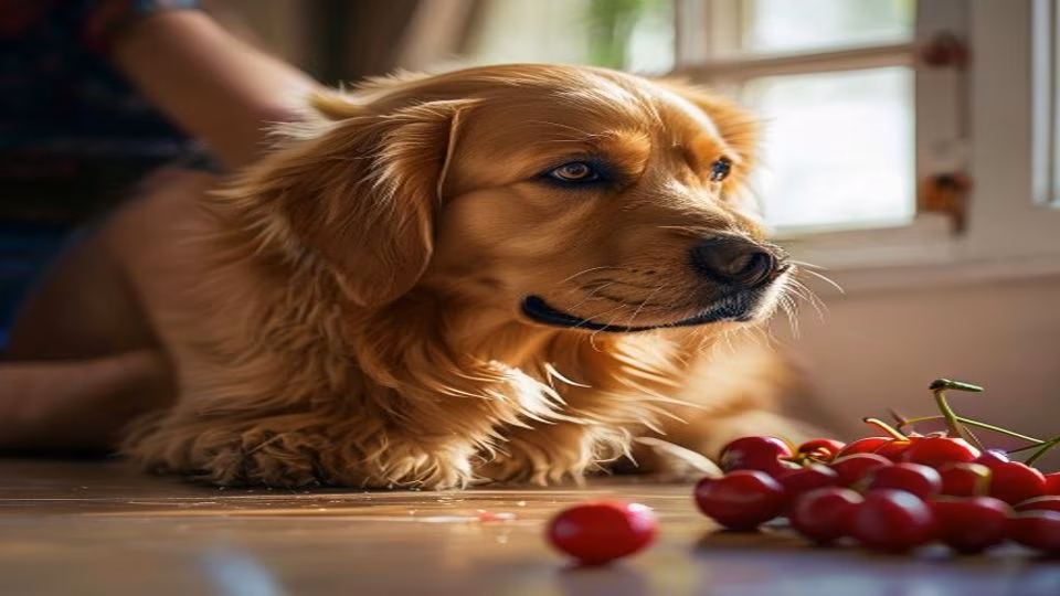 Cherries and dog — dogeats.in Indian pet food safety