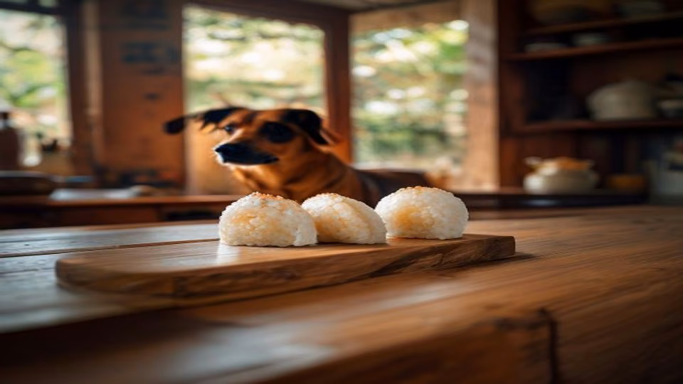 Onigiri and dog — dogeats.in Indian pet food safety