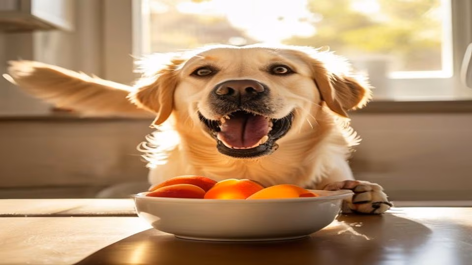 Peach and dog — dogeats.in Indian pet food safety