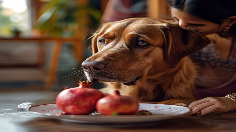 Pomegranate and dog — dogeats.in Indian pet food safety