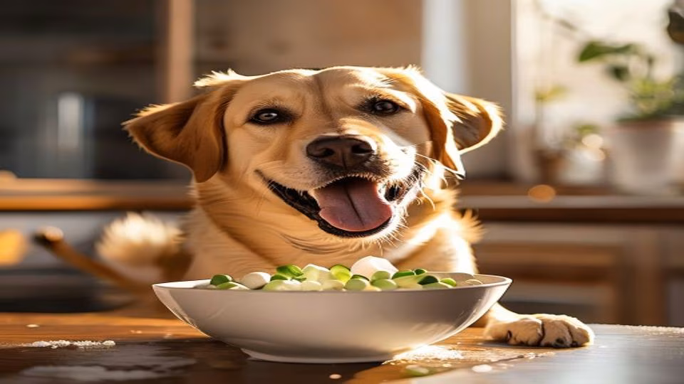 Snow Peas and dog — dogeats.in Indian pet food safety