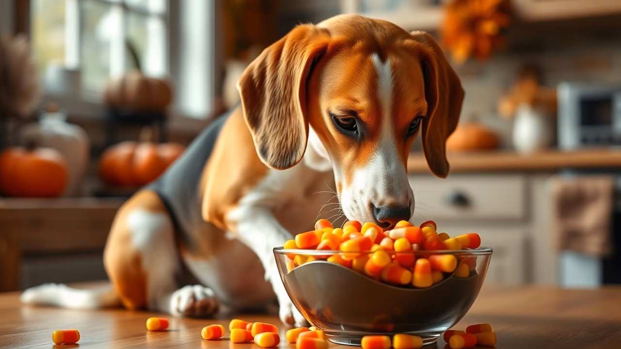 Candy Corn and dog, dogeats.in US pet food safety guide