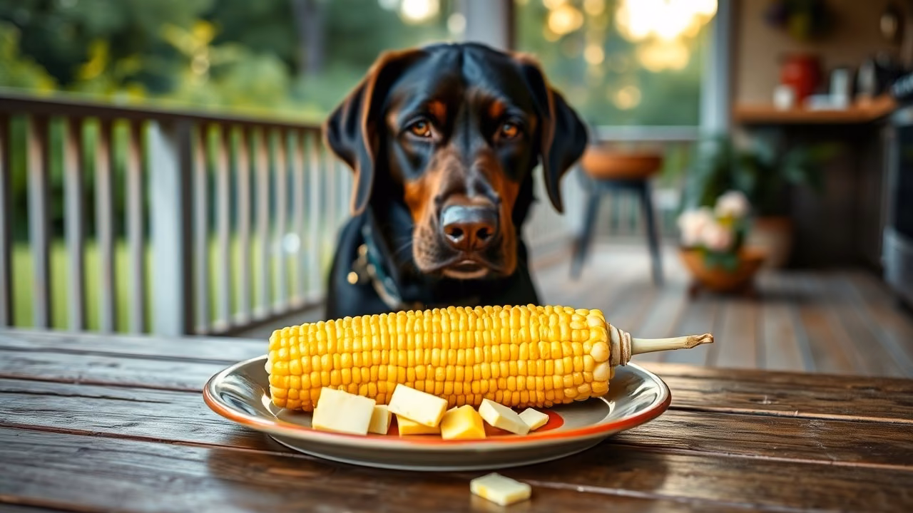 Corn on the Cob and dog, dogeats.in US pet food safety guide