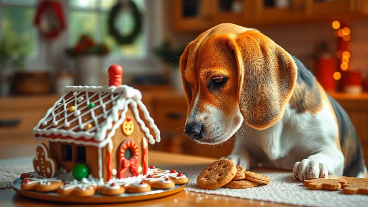 Gingerbread and dog, dogeats.in US pet food safety guide