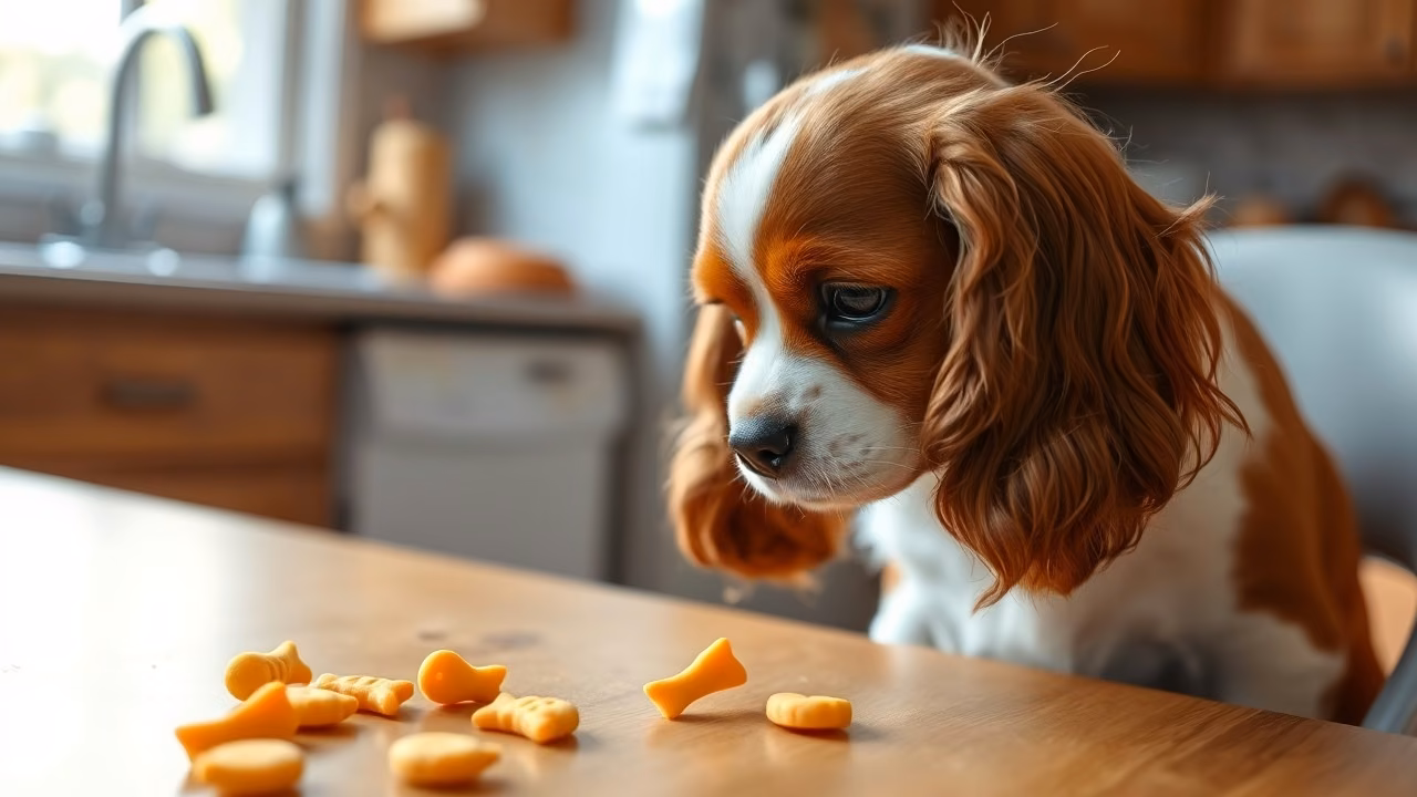 Goldfish Crackers and dog, dogeats.in US pet food safety guide