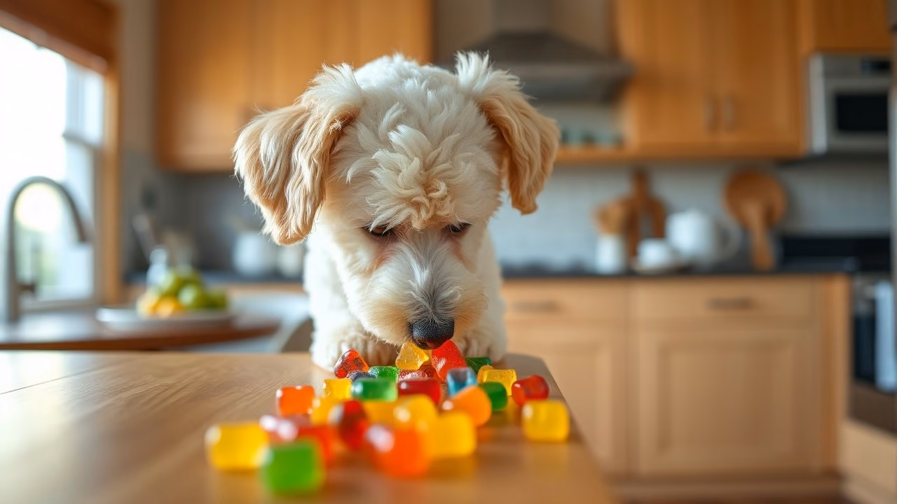 Gummy Bears and dog, dogeats.in US pet food safety guide