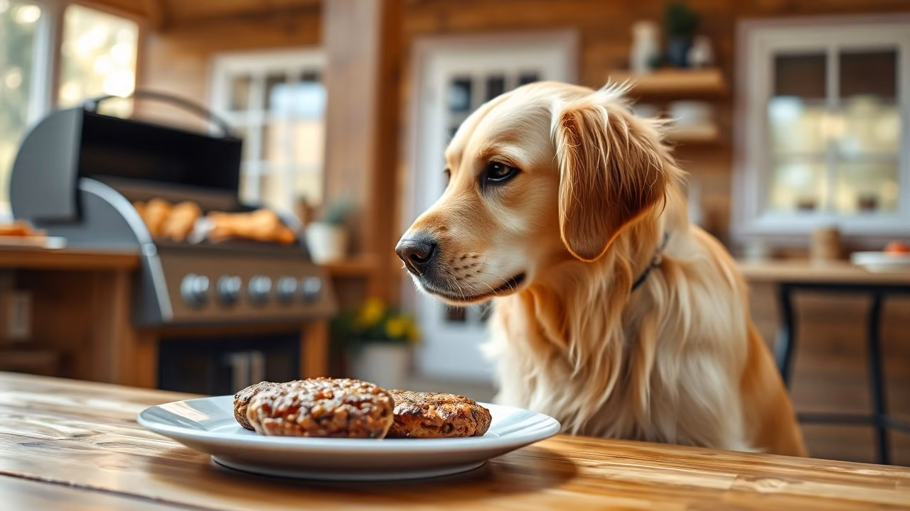 Hamburgers and dog, dogeats.in US pet food safety guide