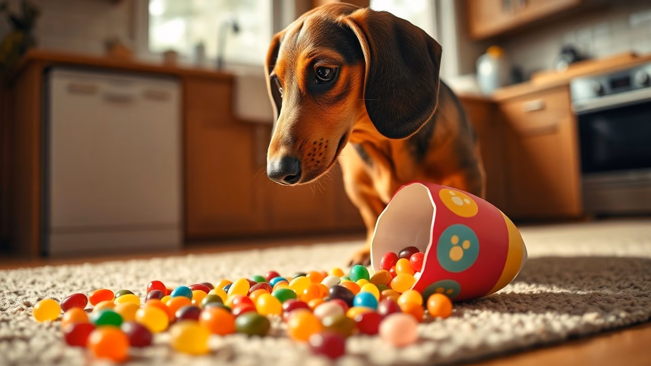 Jelly Beans and dog, dogeats.in US pet food safety guide