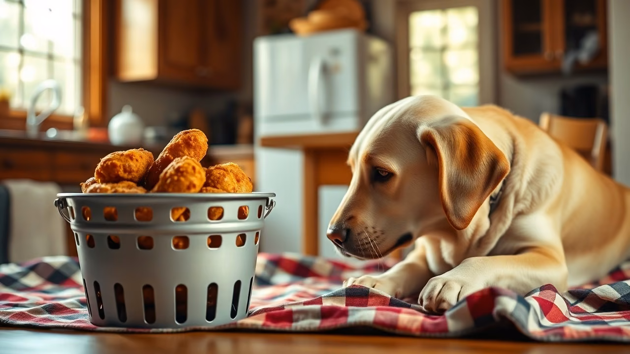 KFC and dog, dogeats.in US pet food safety guide