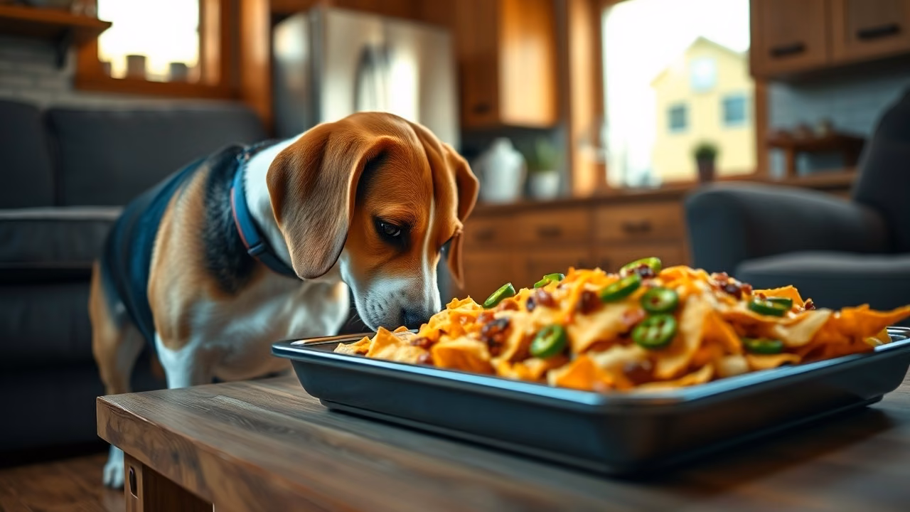 Nachos and dog, dogeats.in US pet food safety guide
