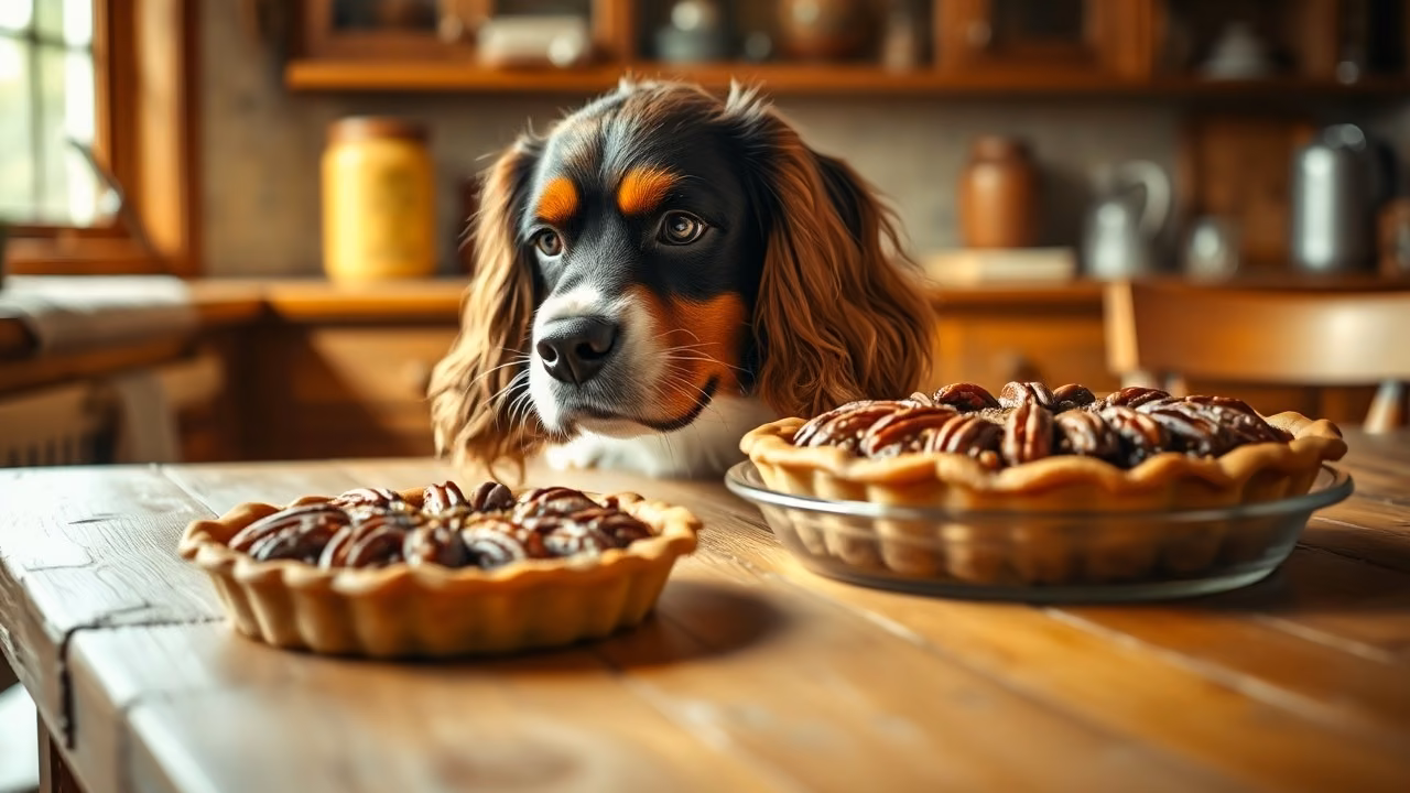 Pecan Pie and dog, dogeats.in US pet food safety guide