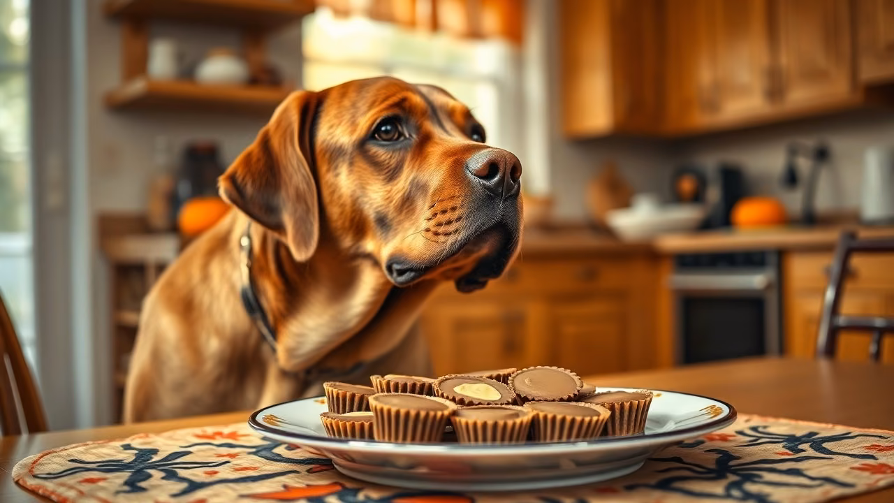 Reese's Peanut Butter Cups and dog, dogeats.in US pet food safety guide