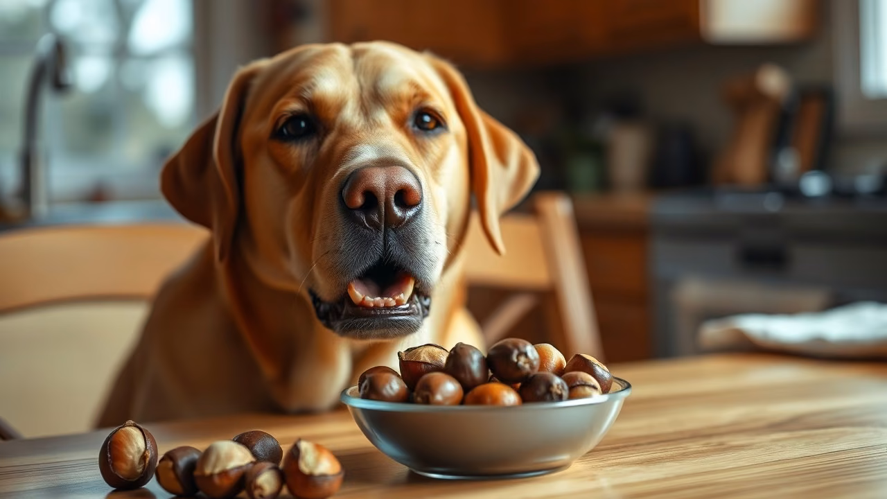 Roasted Chestnuts and dog, dogeats.in US pet food safety guide