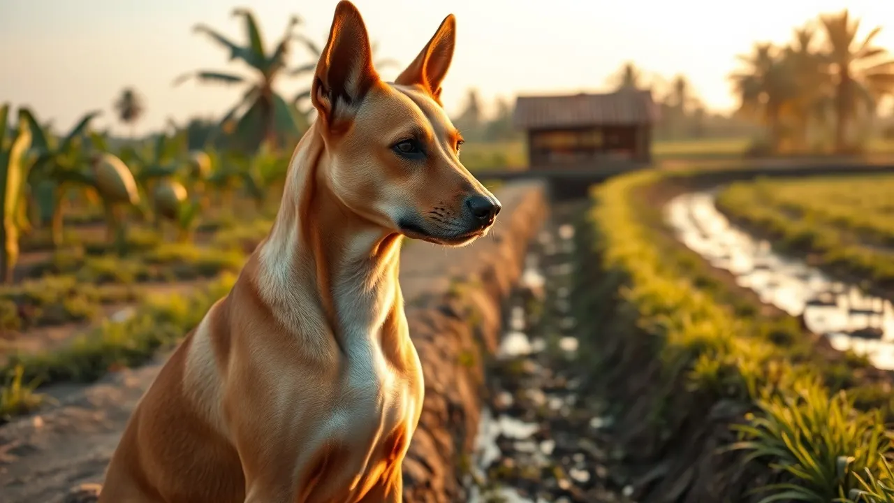 A tan Kombai by a Tamil Nadu farm channel, a strong pick for best dog for village in India