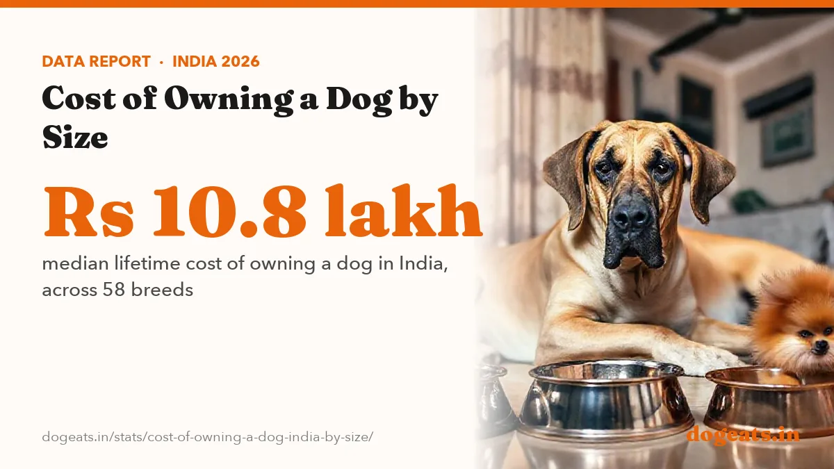 Rs 10.8 lakh median lifetime cost of owning a dog in India, across 58 breeds