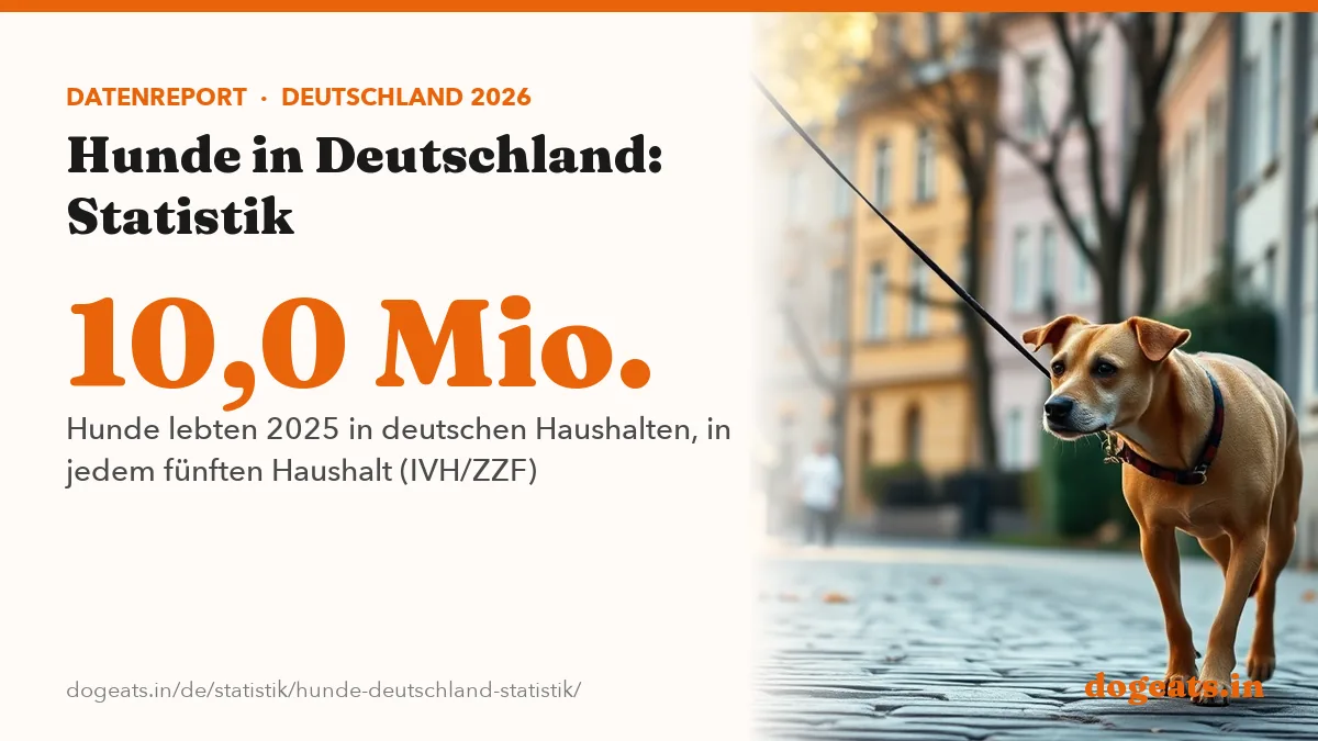 10,0 Mio. Hunde lebten 2025 in deutschen Haushalten, in jedem fünften Haushalt (IVH/ZZF)