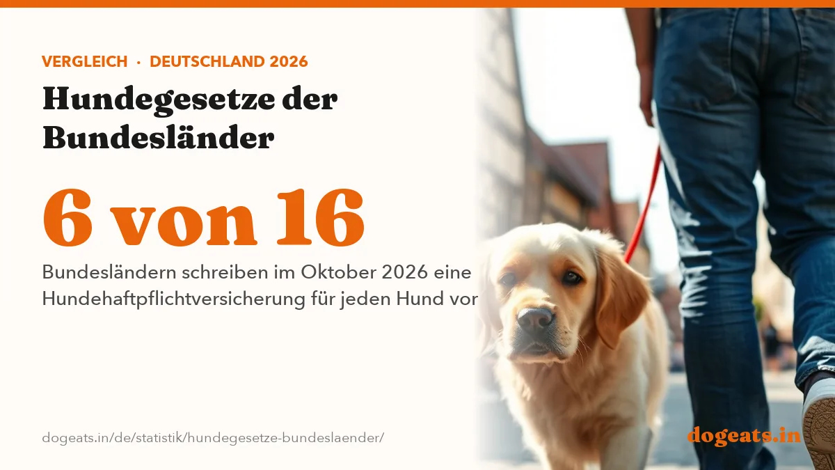 6 von 16 Bundesländern schreiben im Oktober 2026 eine Hundehaftpflichtversicherung für jeden Hund vor