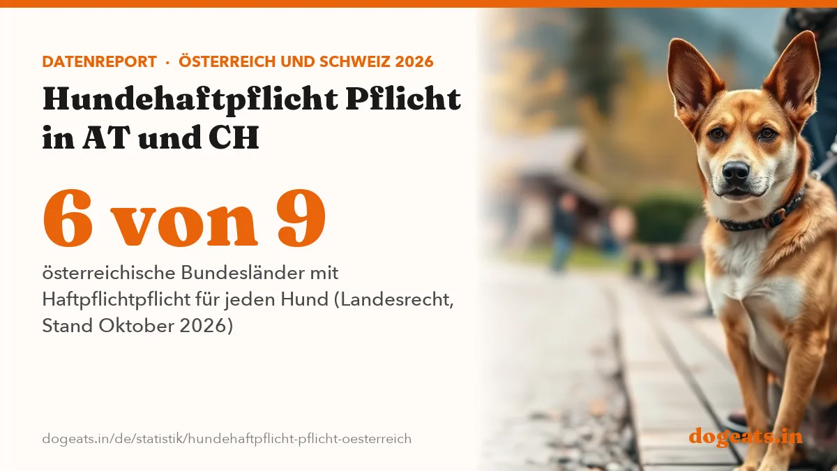 6 von 9 österreichische Bundesländer mit Haftpflichtpflicht für jeden Hund (Landesrecht, Stand Oktober 2026)