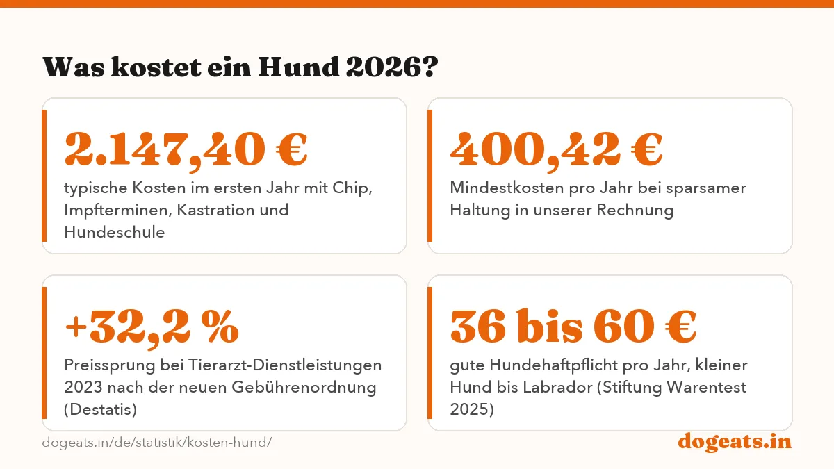 Was kostet ein Hund 2026?: die Zahlen