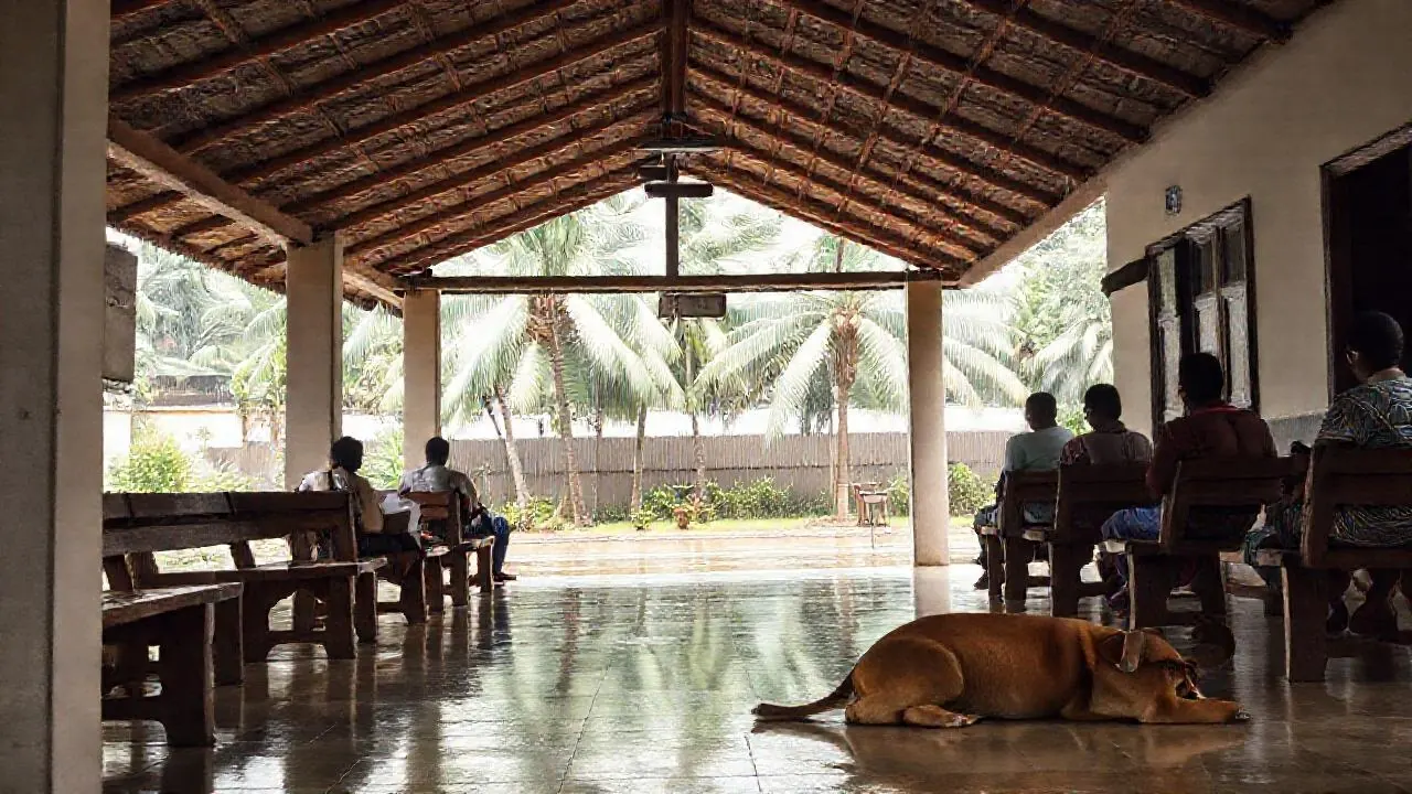 People wait with documents at a Kerala local body office, where dog bite compensation in India is paid out