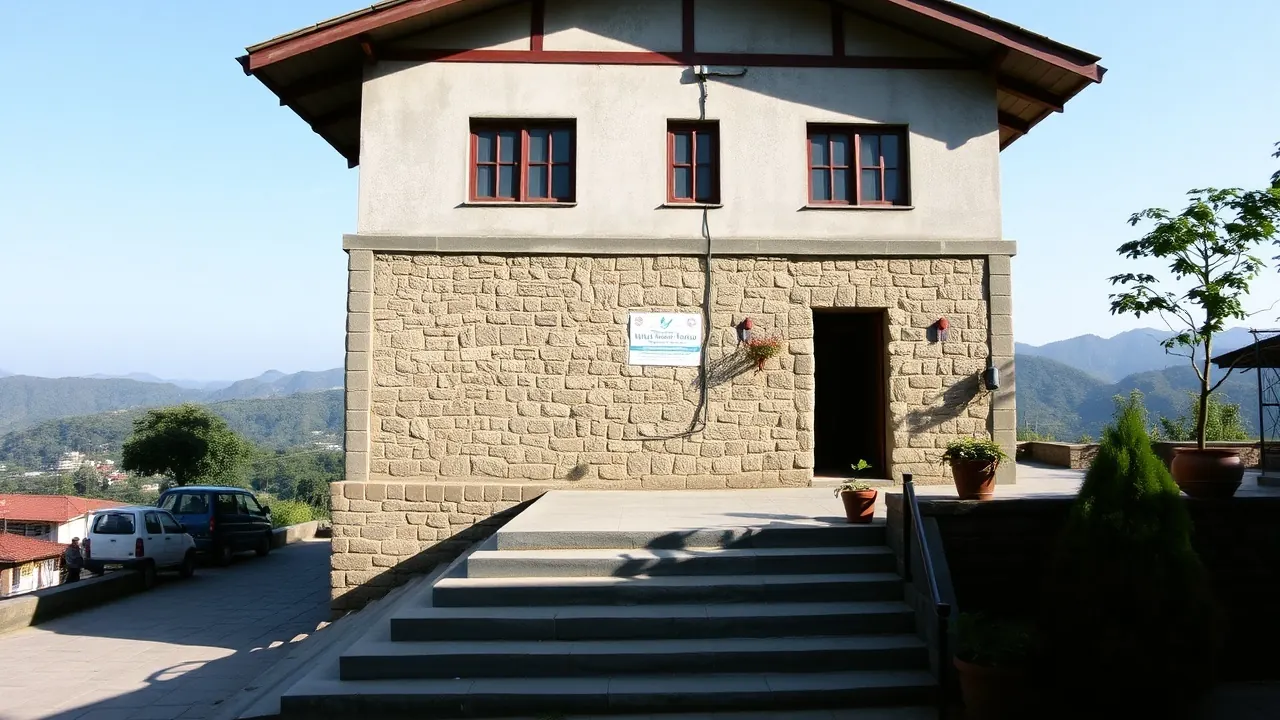 A hillside court building in Kohima, where the Nagaland dog meat ban case has run since 2020