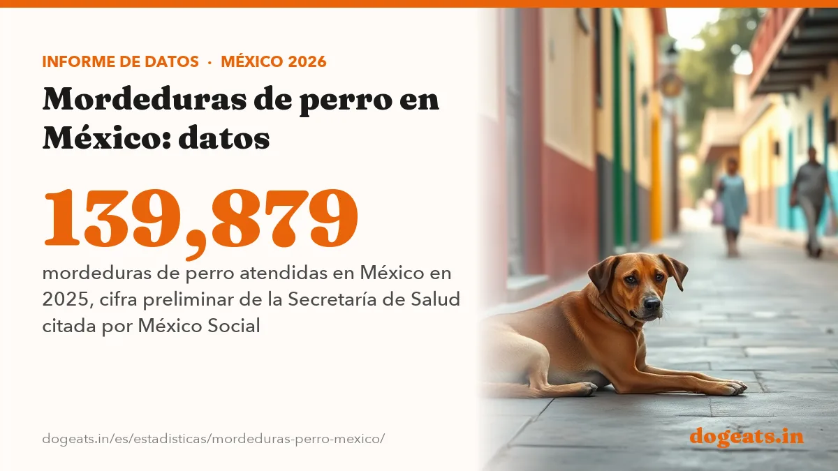 139,879 mordeduras de perro atendidas en México en 2025, cifra preliminar de la Secretaría de Salud citada por México Social