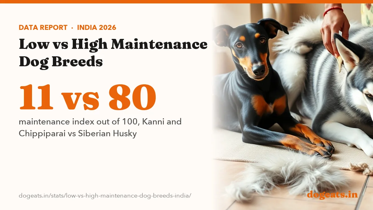 11 vs 80 maintenance index out of 100, Kanni and Chippiparai vs Siberian Husky