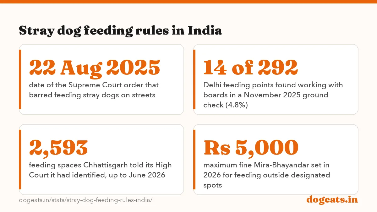 Stray dog feeding rules in India: the numbers