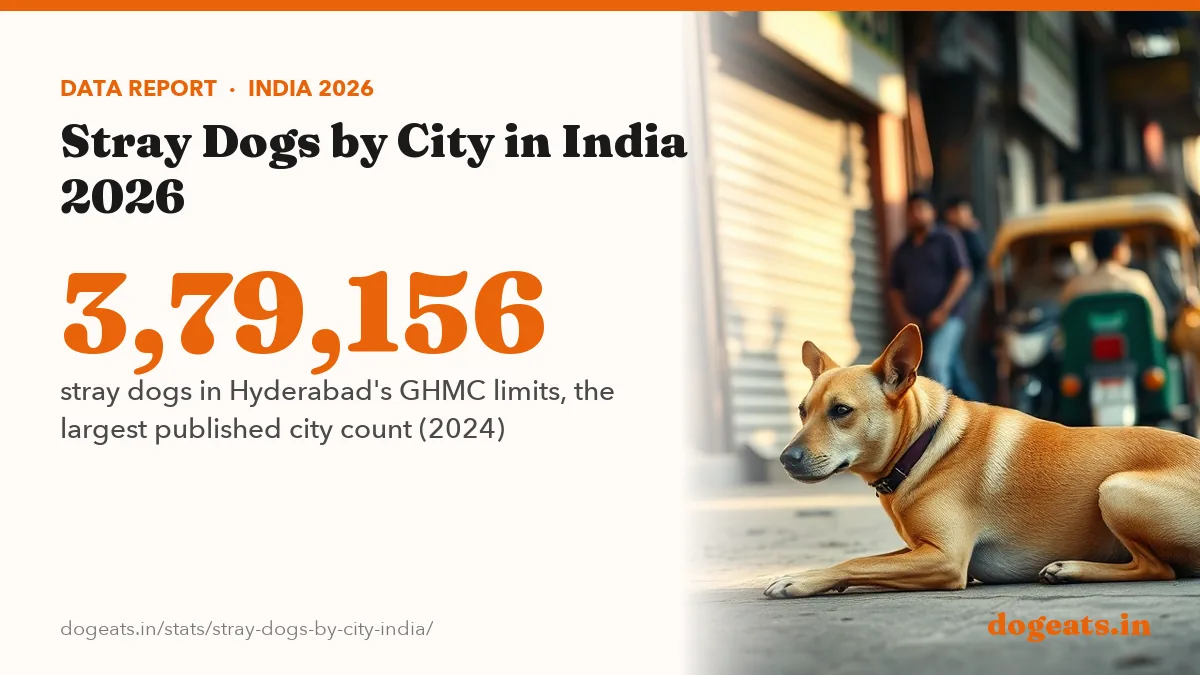 3,79,156 stray dogs in Hyderabad's GHMC limits, the largest published city count (2024)