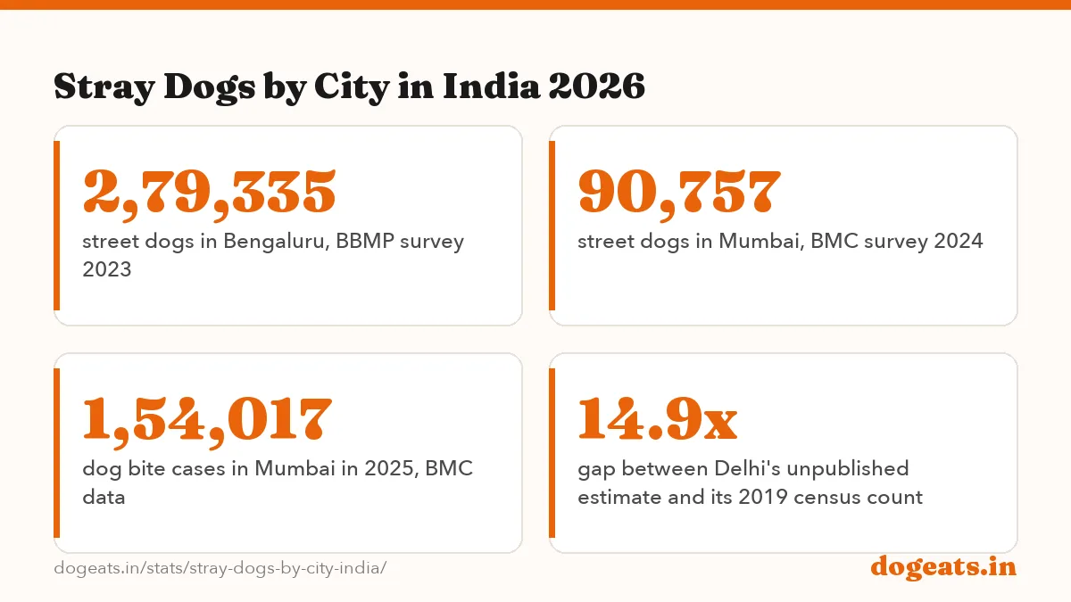 Stray Dogs by City in India 2026: the numbers