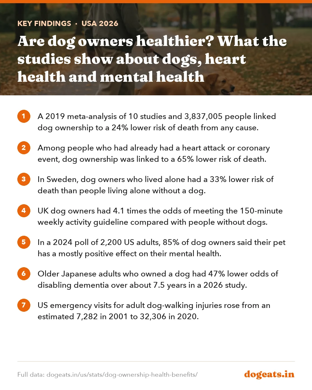 Key findings: Are dog owners healthier? What the studies show about dogs, heart health and mental health