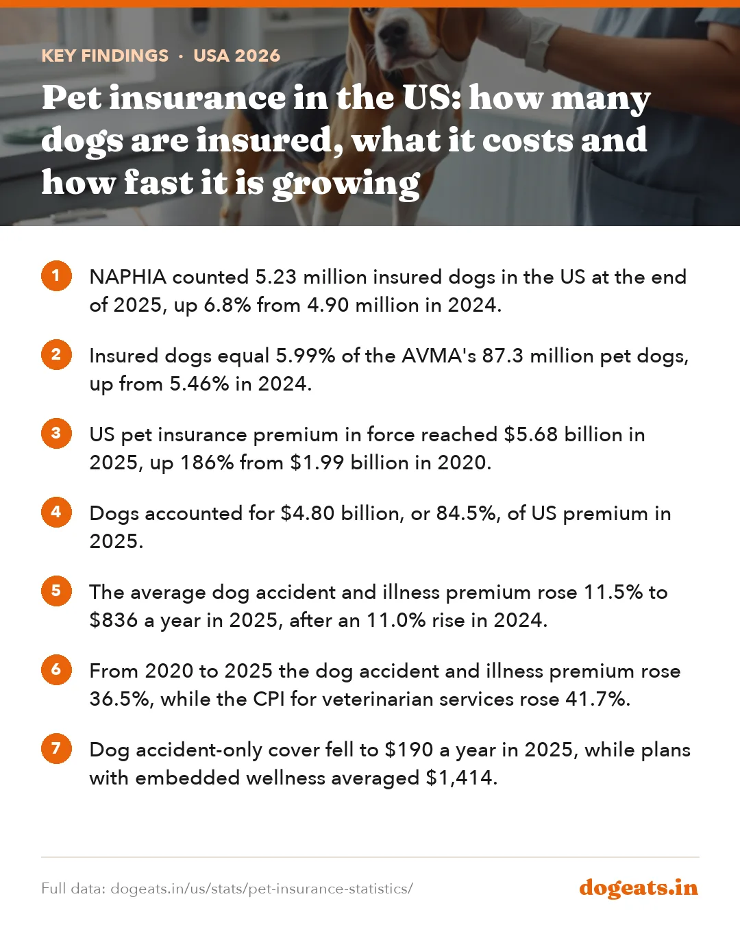 Key findings: Pet insurance in the US: how many dogs are insured, what it costs and how fast it is growing