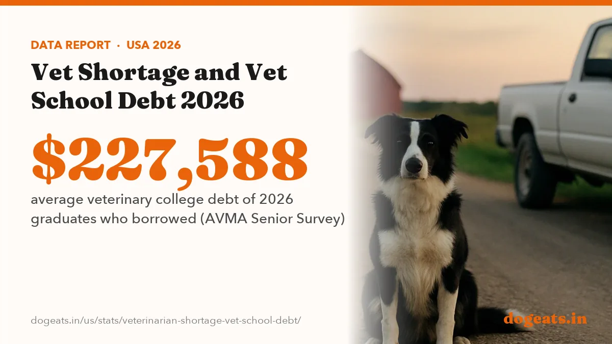 $227,588 average veterinary college debt of 2026 graduates who borrowed (AVMA Senior Survey)